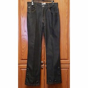 STINGRAY - HIGH WAIST GROMMET BOOTCUT JEANS